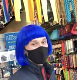 Jack with a blue wig