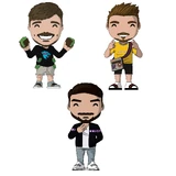 Beastooz.jpg (841 KB) MrBeast's Youtooz figure next to Chris Tyson and Chandler Hallows Youtooz figures
