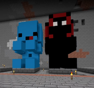 Skeppy and Badboyhalo statues