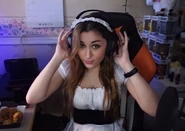 Puffy in a maid dress