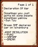 Page 1 of Declaration of War