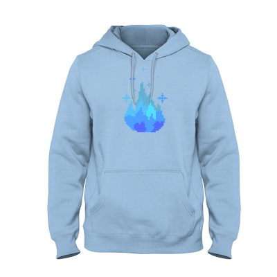 WBLXYMDP SAPNAP Blue Flame Name Pullover Hoodie (Black,X-Small