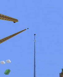 The top of the parkour tower from below