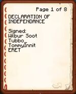 Page 1 of The Declaration of Independance