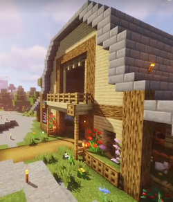 Technoblade house in Minecraft  Survival house tutorial Minecraft