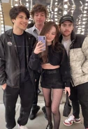 Tina with GeorgeNotFound, Karl Jacobs and Sapnap