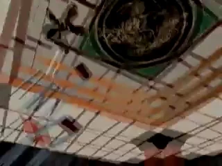 Illegible shot of the Temple Dojo's balancing child.