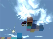 The train flies away - the rare event.