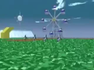 Unused Happy Town textures are seen again. The soldiers and Ferris Wheel are seen. Happy Town.