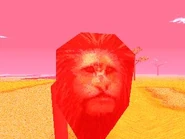 Lion "attacking" the player