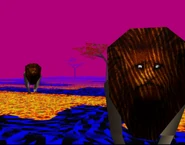 Downer lions, pink sky