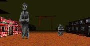 Buddha Statues, one stretched