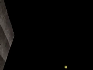 The player looks up to the black sky from the Bright Moon Cottage's garden. Small yellow moon is seen.