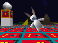 The Bunny is running away