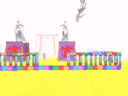 Kitsune Shrine with a flying Kitsune