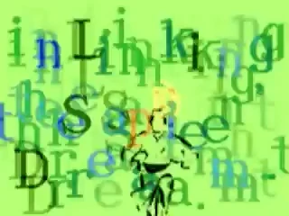 Another shot from official LSD: Dream Emulator intro. The disarrayed letters are saying "in Linking the Sapient Dream", shot 1