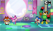 Screen bug during an episode of Unikitty!.