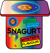 Snagurt was created at Phatom Foods Murray Hill R&D Lab in 2011, but were commercially introduced in 2013. These are variants of Greeny Phatom Yogurts.
