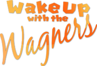 Logo for Wake Up With The Wagners, which is branding of the station's morning newscasts since 2014.