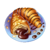 Croissant with chocolate