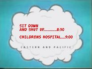 Coming Up Next: Sit Down, Shut Up/Childrens Hospital ident, 2013, aired on January 3, 2013.