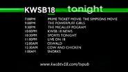 A picture of a KWSB Tonight bumper from September 7, 2014.