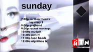 Sunday lineup promo in 2014, This promo is based on BSB UK from 1990 and aired on September 7, 2014. Note: The announcer was voiced by Lyon Smith.