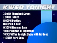 A picture of a KWSB Tonight bumper from November 1993.