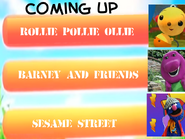 Coming Up Rollie Pollie Ollie, Barney And Friends And Sesame Street, aired August 4, 2015