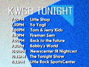 A picture of a KWSB Tonight bumper from January 9, 1992.
