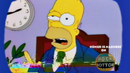 Homer is madness on Rock Bottom ident, 2014, the music was using a unknown orchestral music. Note: This ident is during at the start of The Simpsons episode "Homer Badman".