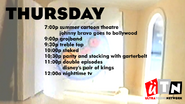 Thursday lineup promo in 2014, This promo is based on BBC2 from Spring 1992 and aired on July 3, 2014. Note: The announcer was voiced by Jeff Bennett.