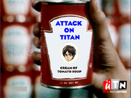 Attack on Titan Cream of Tomato Soup ident, 2015, This ident is based on 2x2 Russia "Reklama" ident from 2012.