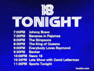 A picture of a KWSB Tonight bumper from April 1999.