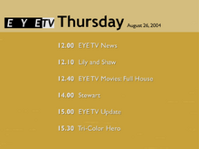 Menu lineup (26th August 2004, 12:07pm)