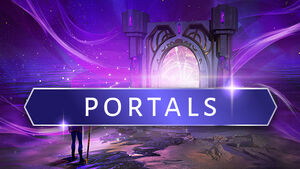 Travel to unknown destinations via portals