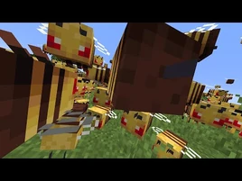 Beating Minecraft, But Thousands Of Bees Attack Us..
