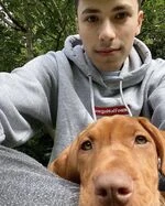 George com sua cachorra