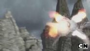 The Screaming Death shoots out a fireball.