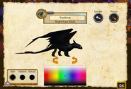 Toothless' Default colors