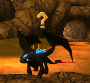 Alpha Toothless with the quest's Question Mark