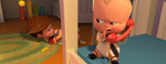 Boss Baby whispering into phone