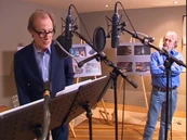 Bill Nighy behind the scenes of Flushed Away.
