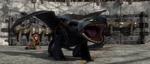 Hiccup protecting by Toothless