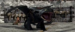 Toothless protects Hiccup from Hookfang