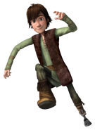 Hiccup seen at the end of "How to Train Your Dragon" and on "Dragons: Riders of Berk"