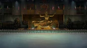 The skating rink at Rockefeller Plaza