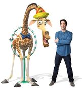 David Schwimmer with Melman at the Circus