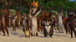King Julien and Lemurs waving goodbye