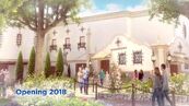 Concept art of the attraction courtyard
